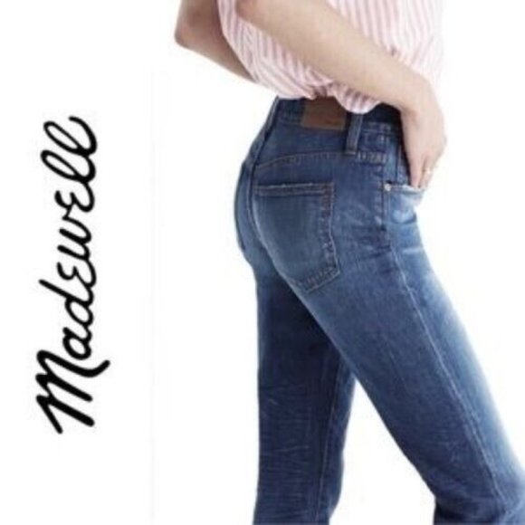 Madewell The High-Rise Slim Boyjean G7199 Milton Wash Women’s sz 29 Distressed - Picture 12 of 12
